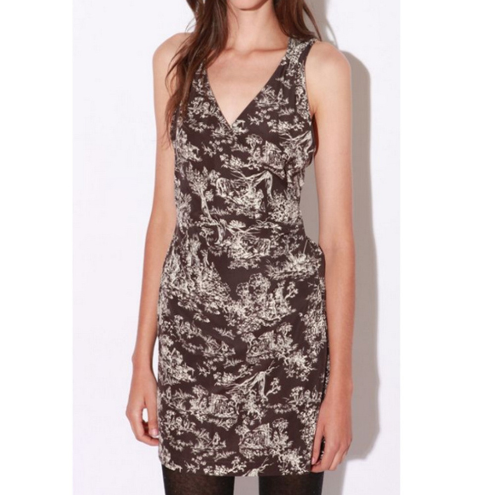 Nwt UO Flat Black by Pegleg NYC wrap Dress runs XS